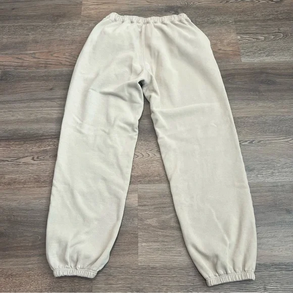 Abercrombie & Fitch Cream Joggers Size Small Lounge Casual Cozy Sweatpants - Picture 5 of 10